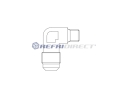 brass fittings Castel, reducing elbows SAE per NPT Mod. 7230/32 3/8 SAE X 1/4 NPT